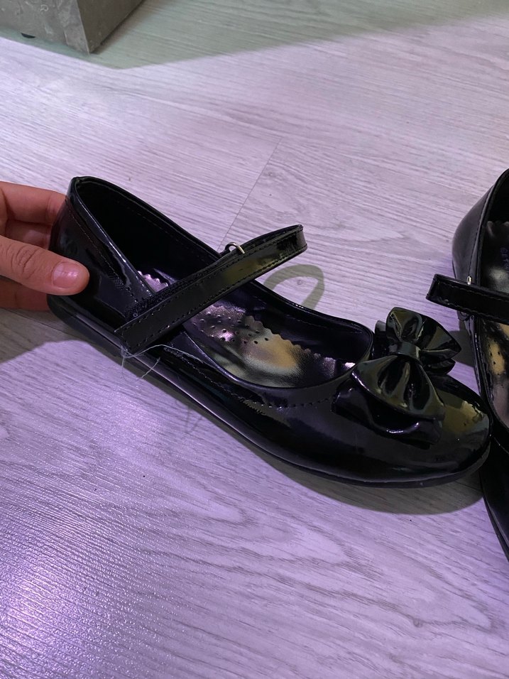 Kız Çocuk Siyah Rugan Tokalı Babet - Görsel 3