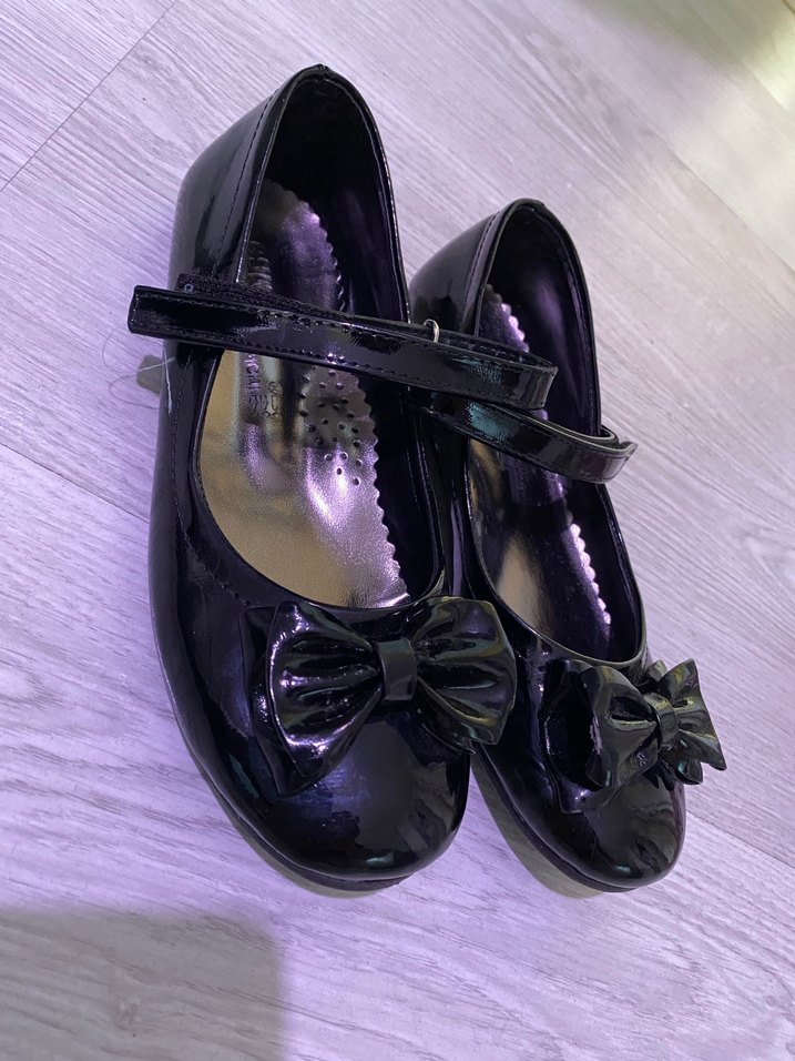 Kız Çocuk Siyah Rugan Tokalı Babet - Görsel 2