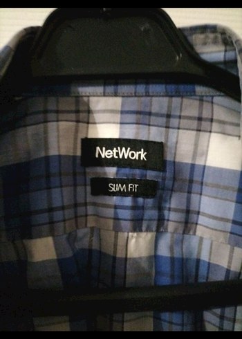 Mavi Gri Kareli Uzun Kollu Erkek Gömlek - Görsel 2