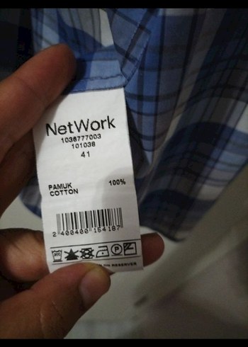 Mavi Gri Kareli Uzun Kollu Erkek Gömlek - Görsel 3