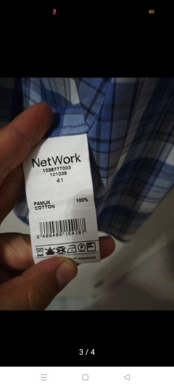 Mavi Gri Kareli Uzun Kollu Erkek Gömlek - Görsel 3