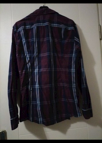 Bordo Erkek Düğmeli Uzun Kollu Gömlek - Görsel 5