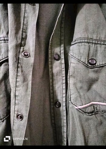 Mavi marka Düğmeli Erkek Keten Gömlek - Görsel 3