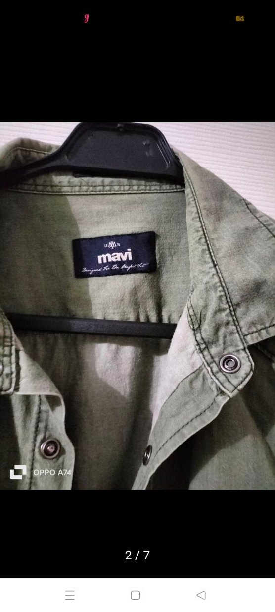 Mavi marka Düğmeli Erkek Keten Gömlek - Görsel 2