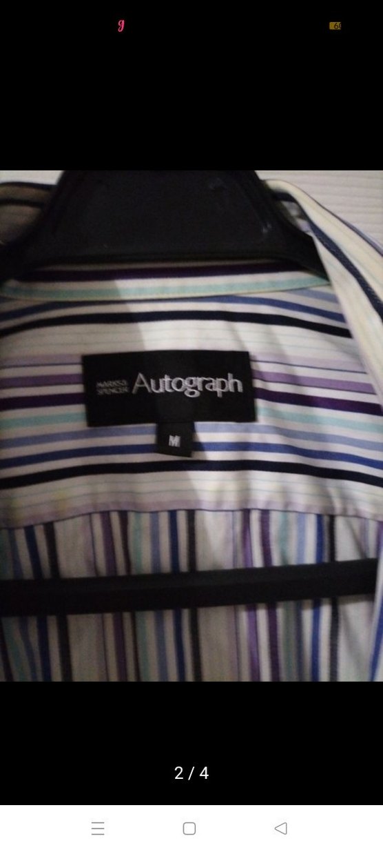 Çizgili Gri Uzun Kollu Erkek Gömlek - Görsel 2