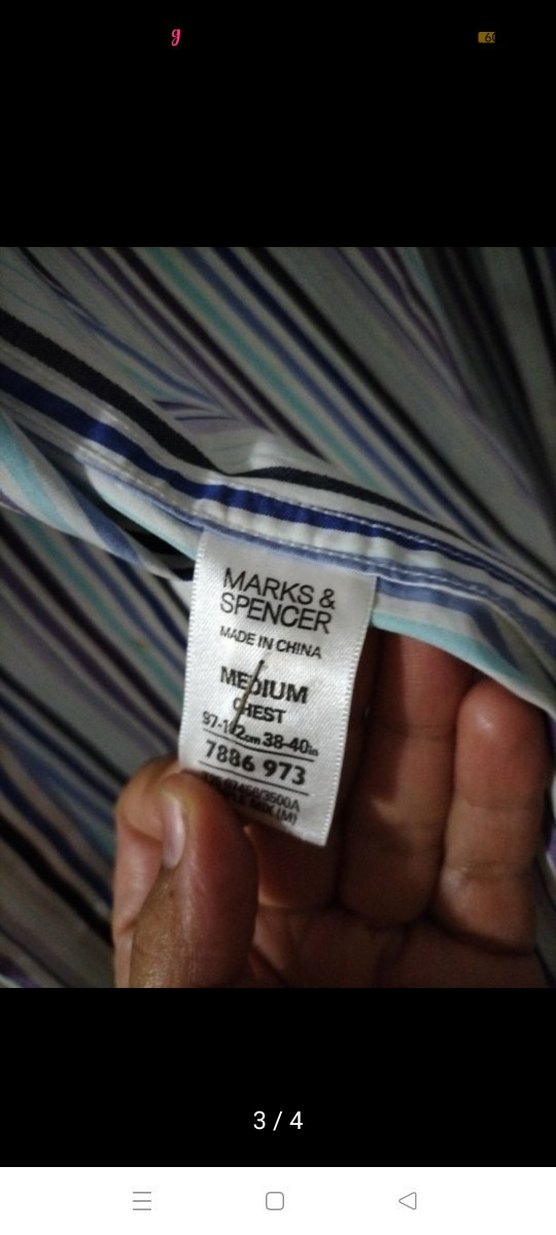 Çizgili Gri Uzun Kollu Erkek Gömlek - Görsel 3