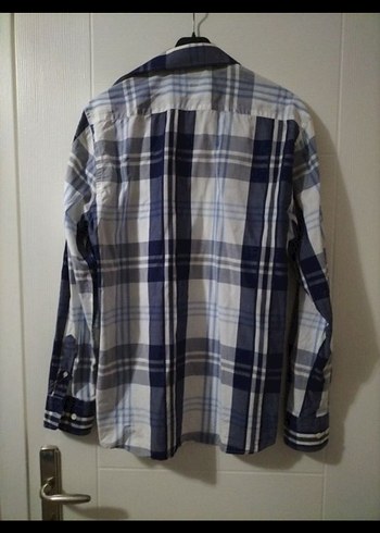 Fabrika marka Gri Ekose Pamuklu Uzun Kollu erkek Gömlek - Görsel 4