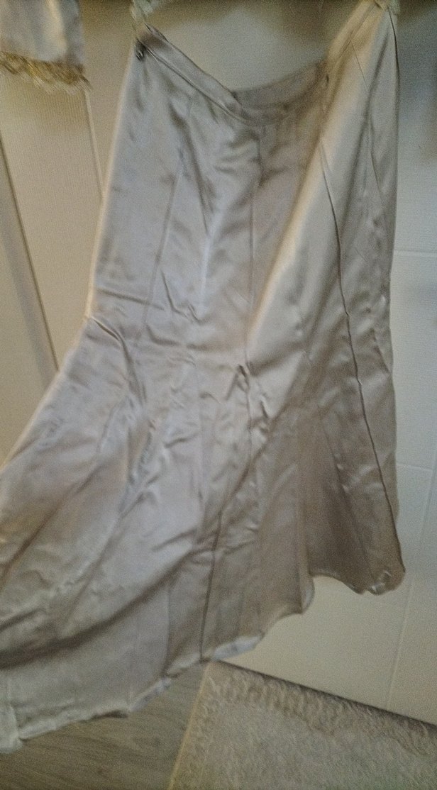 Bej Saten Uzun Kol Kadın Takım Elbise 3 lu takim - Görsel 2