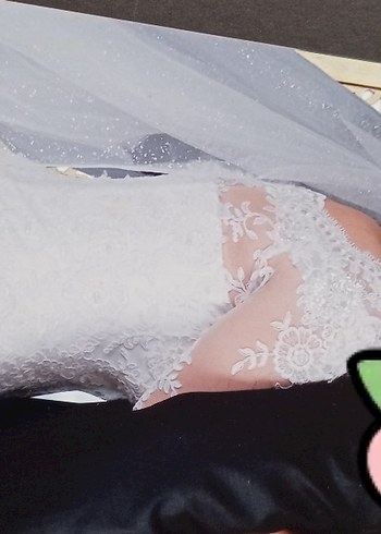 Straplez A Kesim Beyaz Uzun Gelinlik - Görsel 7