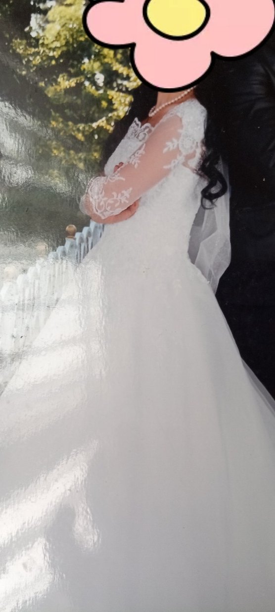 Straplez A Kesim Beyaz Uzun Gelinlik - Görsel 4