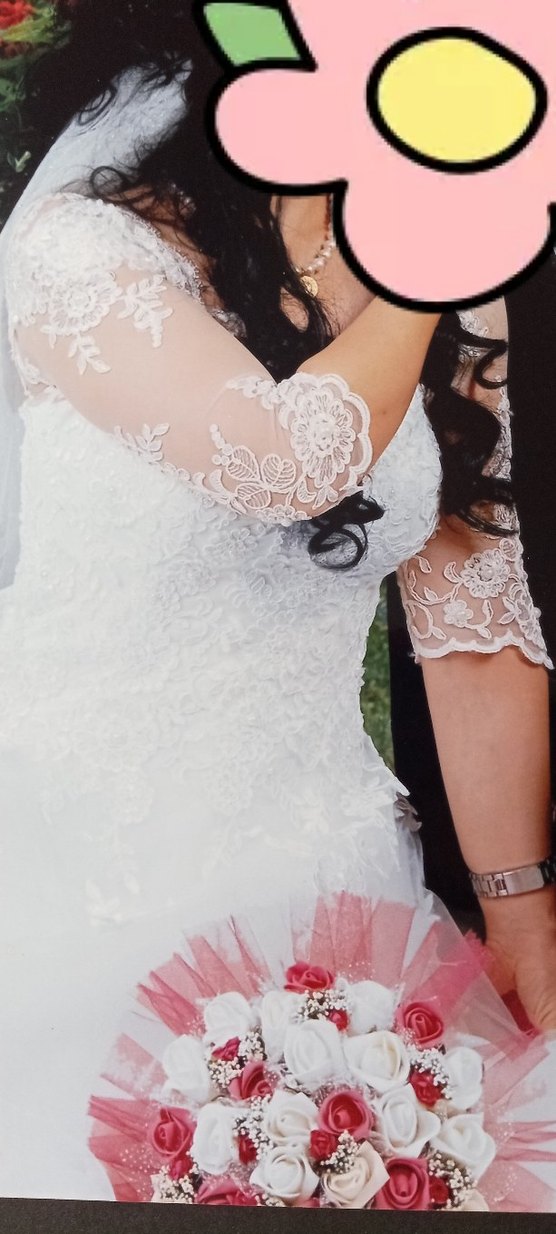 Straplez A Kesim Beyaz Uzun Gelinlik - Görsel 3