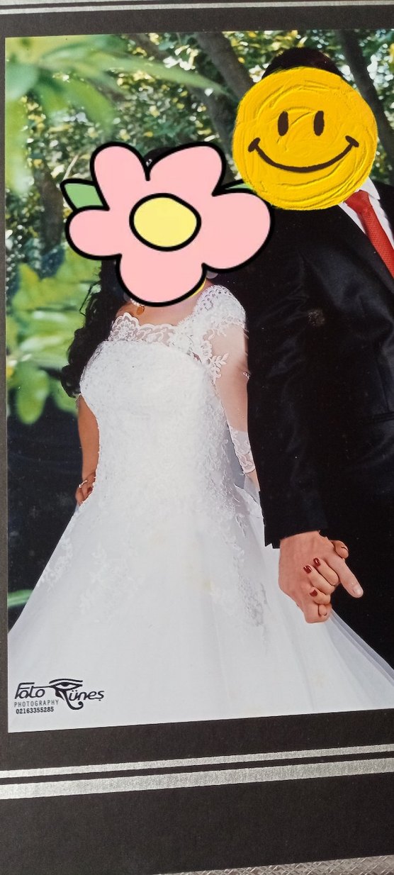 Straplez A Kesim Beyaz Uzun Gelinlik - Görsel 5