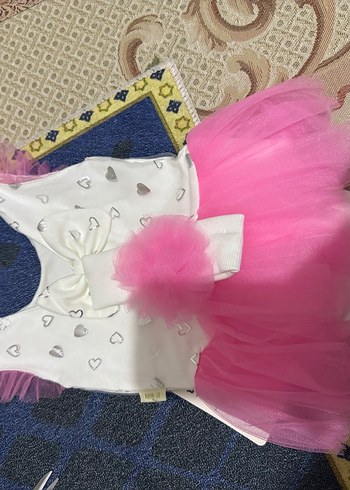 Pembe Straplez Kız Çocuk Elbise - Görsel 2