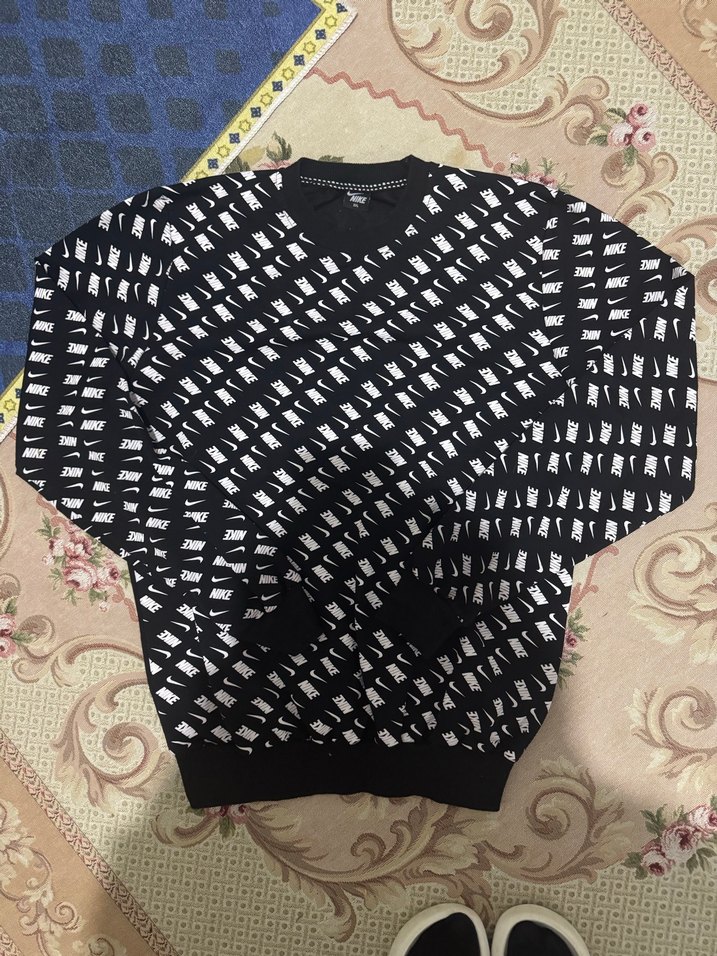 Nike Siyah Oversize Triko Sweatshirt - Görsel 2