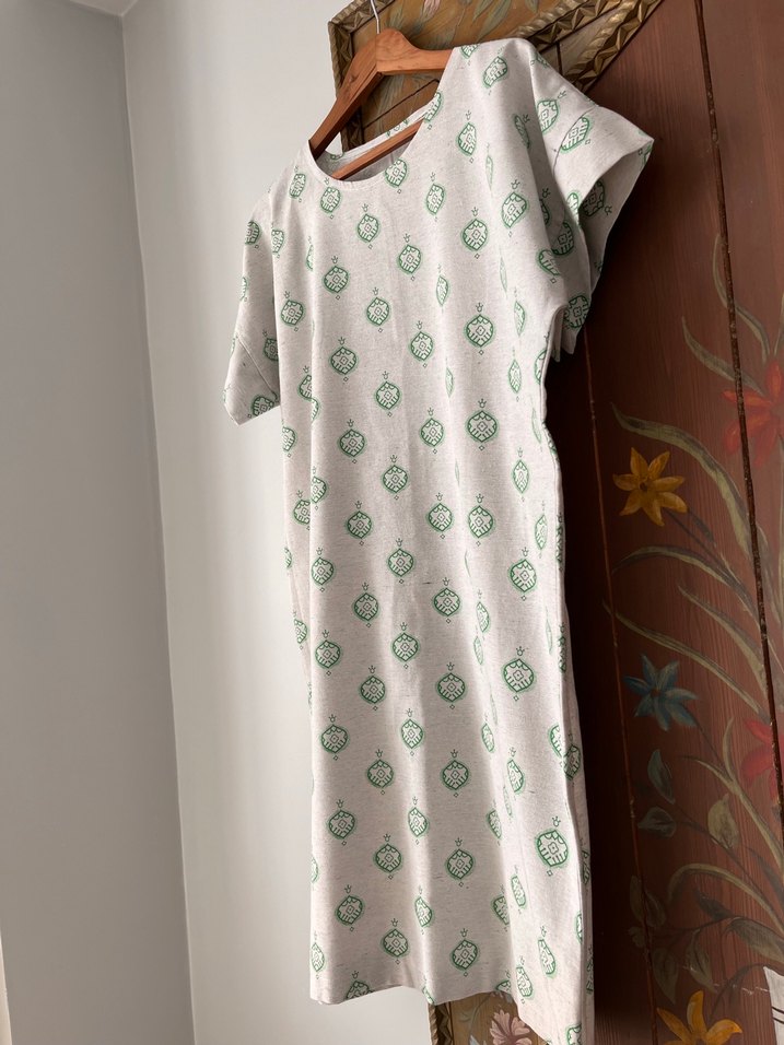 Yeşil Baskılı Bohem Plaj Elbisesi - Görsel 2