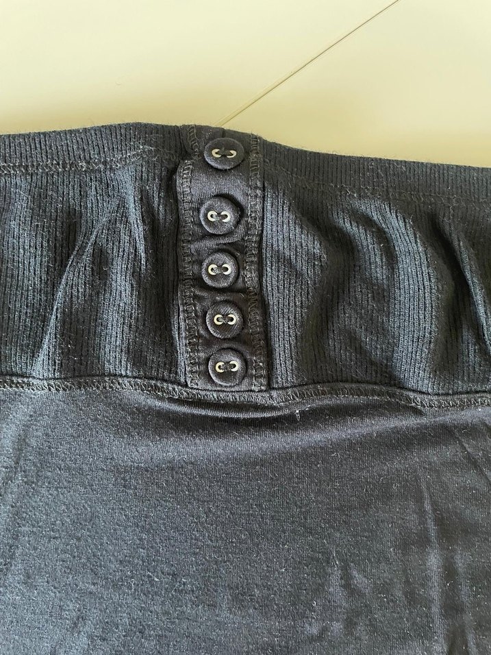 Düğmeli Siyah Büstiyer - Görsel 2