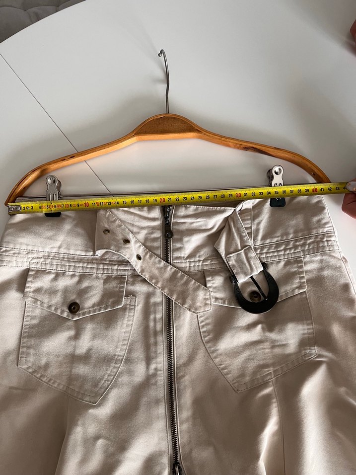 Bej Kemerli Midi Etek - Görsel 4