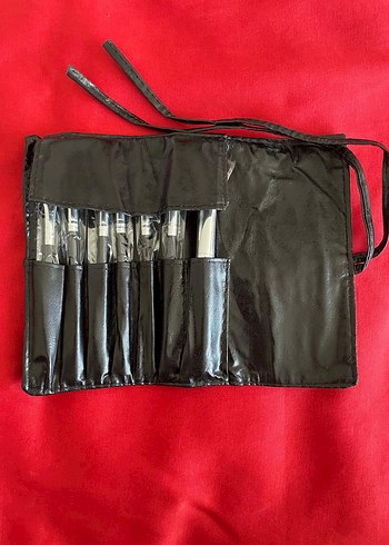 Siyah Makyaj Fırça Seti ve Taşıma Çantası - Görsel 3