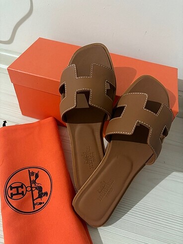 HERMES HAKİKİ DERİ ORAN TABA RENGİ