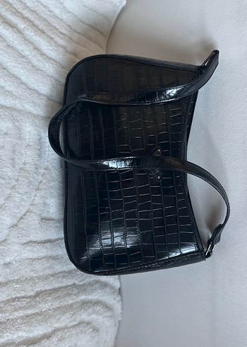 Prada Siyah Deri Yılan Desenli Kadın Çanta