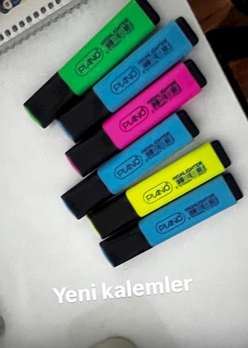 Renkli Fosforlu Kalem Seti