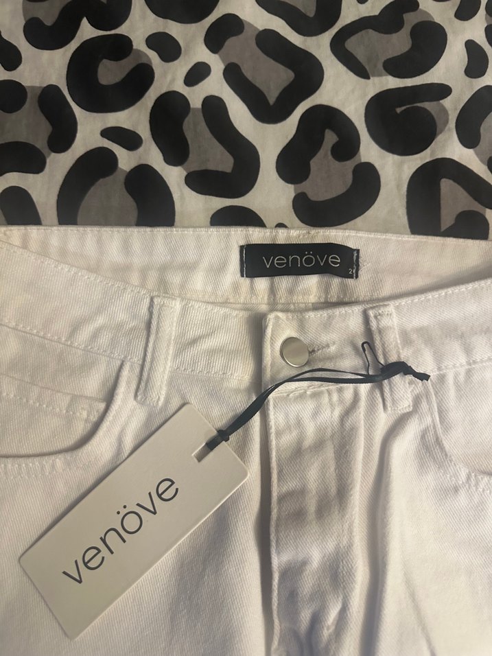 Venöve beyaz kot pantolon - Görsel 2