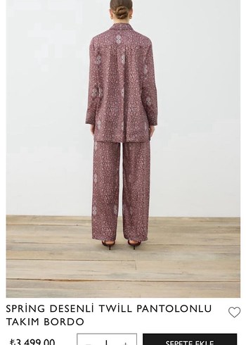 Terzi dükkanı Bordo Desenli 2 beden takım - Görsel 4