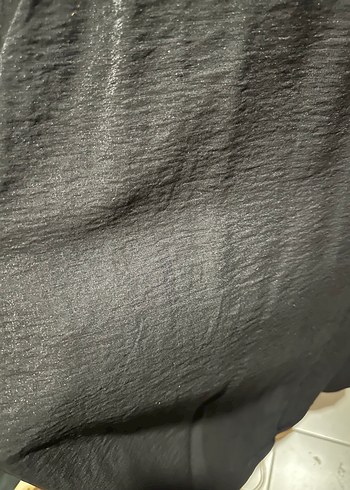 Siyah parlak tesettür elbise