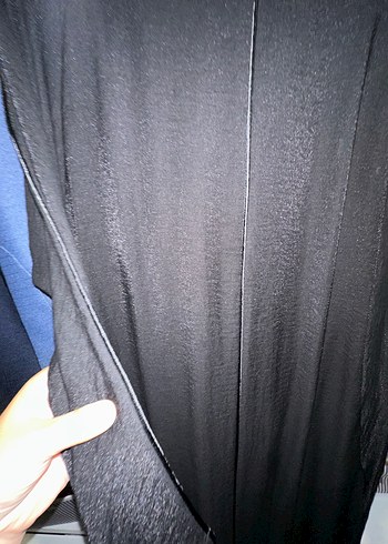 Siyah parlak tesettür elbise - Görsel 4