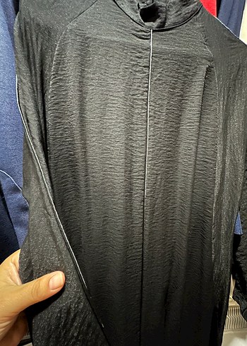 Siyah parlak tesettür elbise - Görsel 3