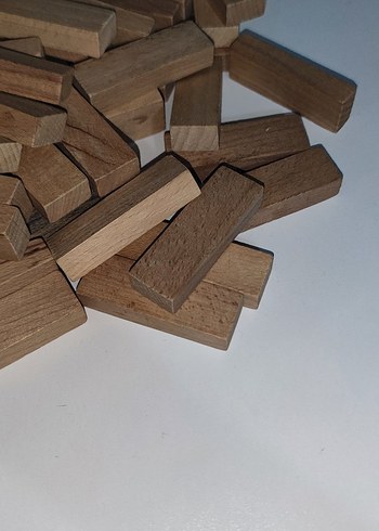 Koyu Bej Ahşap Oyuncak Bloklar - Görsel 2