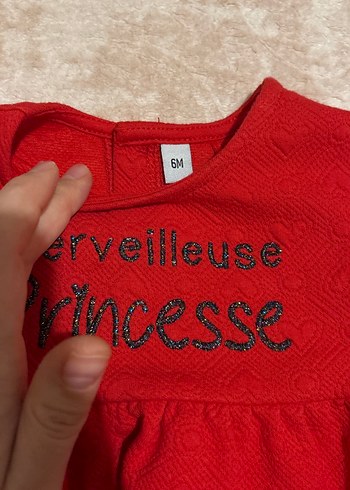 Kız Çocuk Kırmızı Uzun Kollu Triko Elbise - Görsel 2