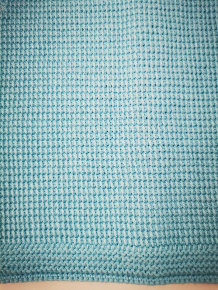 Mavi Nakışlı erkek Çocuk El Örgüsü Yelek - Görsel 4