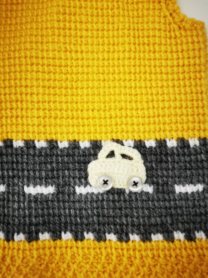 El örgüsü erkek bebek yelek - Görsel 4