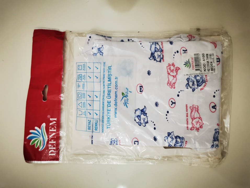 Beyaz Baskılı Kız Çocuk Atlet takım - Görsel 2