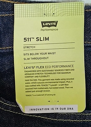 Levi's Erkek 511 Slim Fit Kot Pantolon (38W x 30L) - Görsel 4