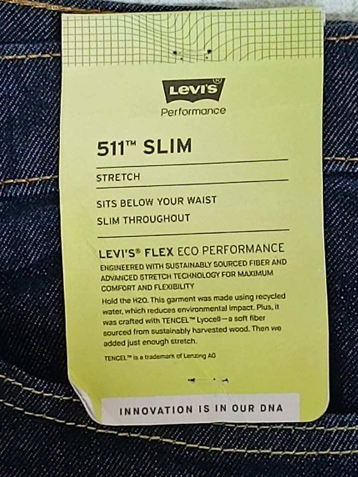 Levi's Erkek 511 Slim Fit Kot Pantolon (38W x 30L) - Görsel 4