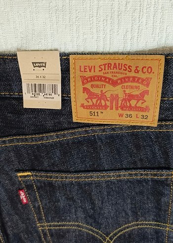Levi's Erkek 511 Slim Fit Kot Pantolon (36W x 32L) - Görsel 6