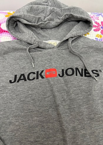 s Beden Jack & Jones Gri Kapüşonlu Sweatshirt