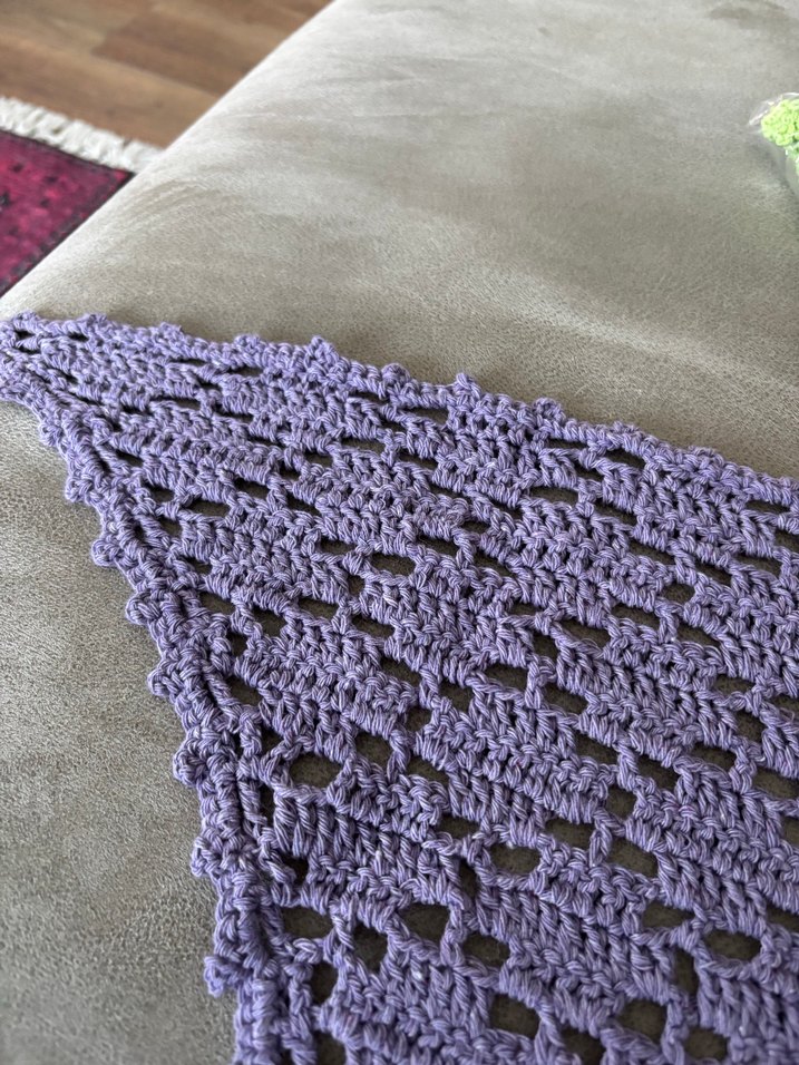 Mor Örgü Kadın bandana - Görsel 4