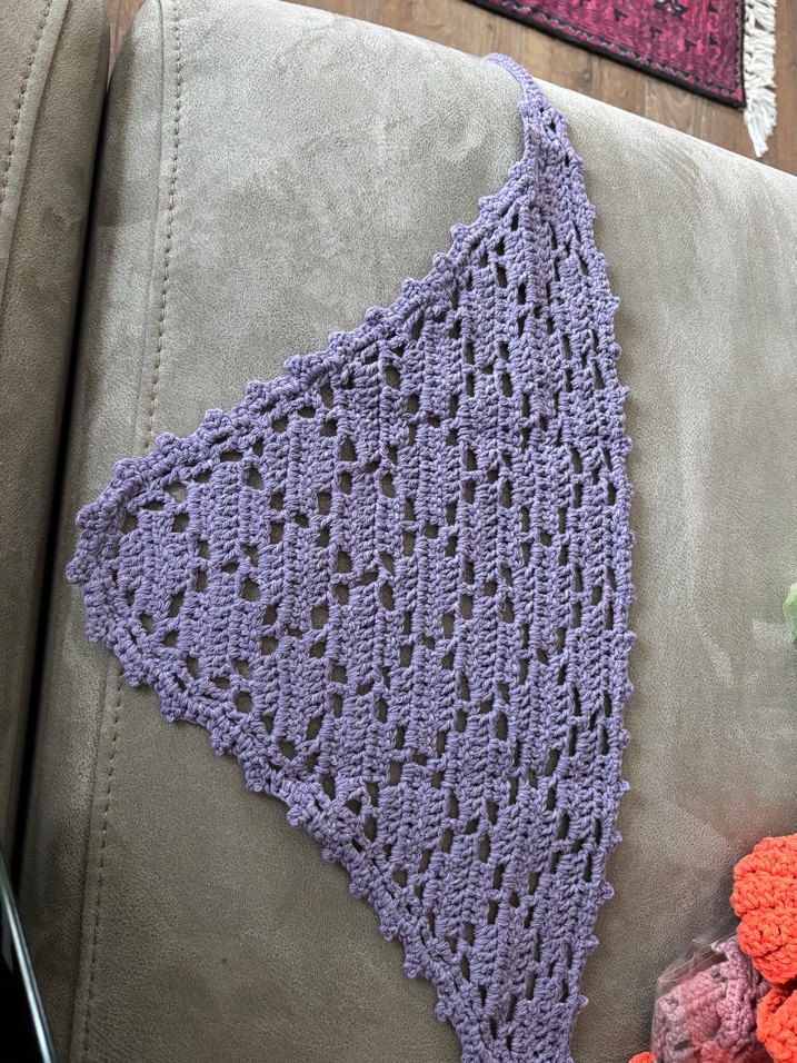 Mor Örgü Kadın bandana - Görsel 3