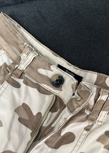 Kadın Kamuflaj Desenli Rahat Pantolon - Görsel 3