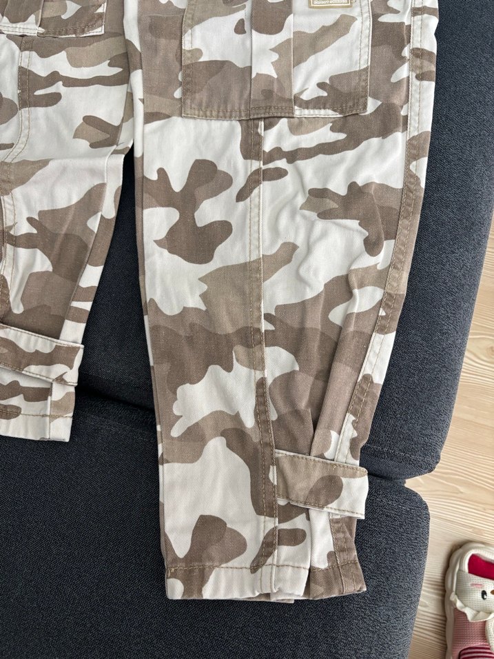 Kadın Kamuflaj Desenli Rahat Pantolon - Görsel 5