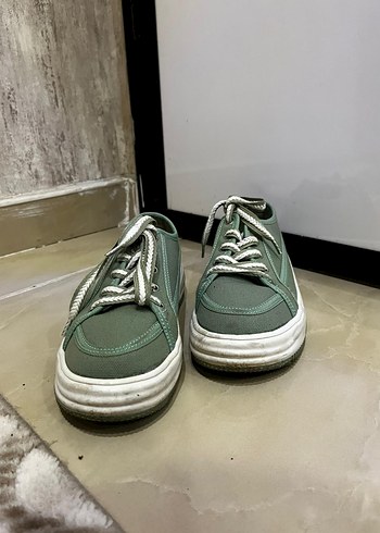 Yeşil Kadın Sneakers Spor Ayakkabı - Görsel 5