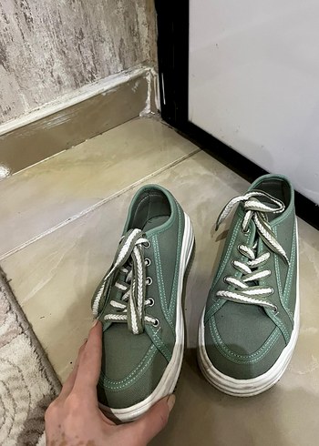 Yeşil Kadın Sneakers Spor Ayakkabı - Görsel 3