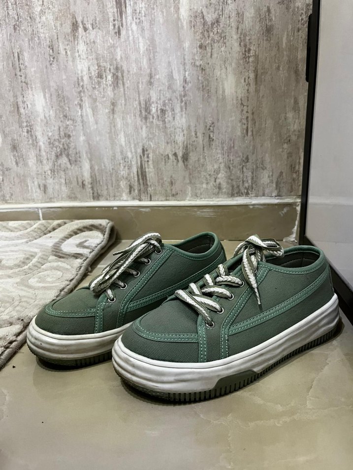 Yeşil Kadın Sneakers Spor Ayakkabı - Görsel 4