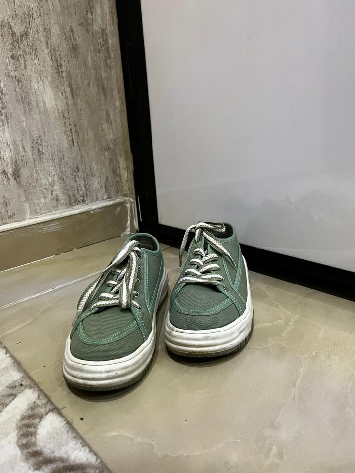 Yeşil Kadın Sneakers Spor Ayakkabı - Görsel 2