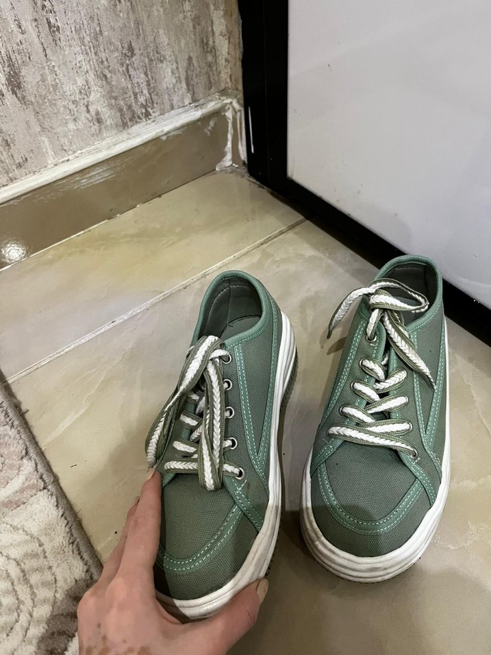 Yeşil Kadın Sneakers Spor Ayakkabı - Görsel 3