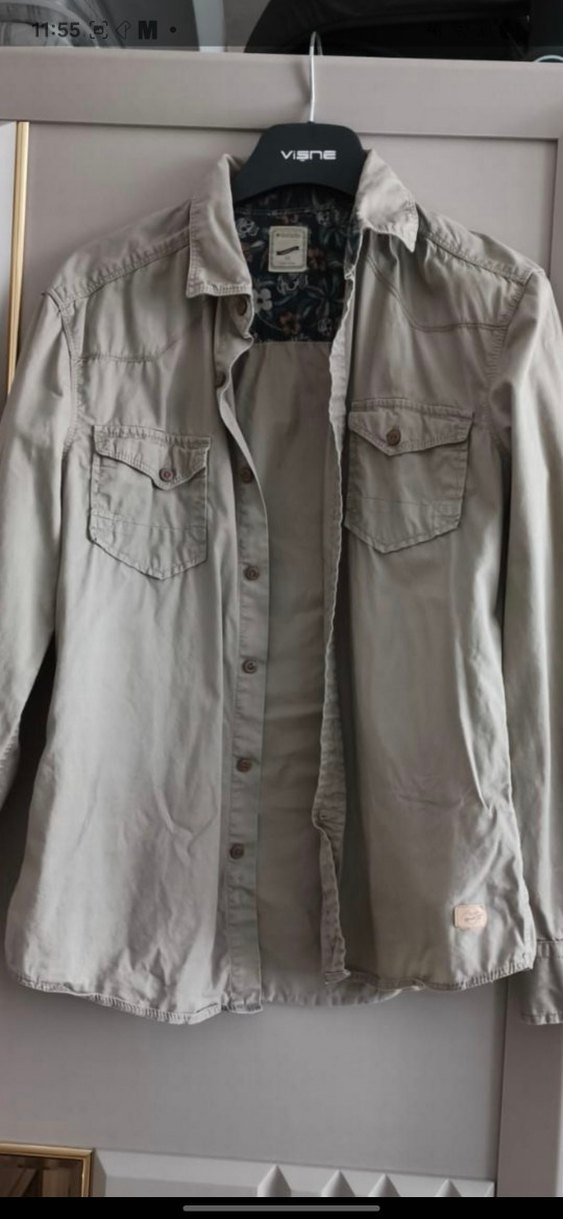 Bej Pamuklu Erkek Düğmeli Gömlek defakto - Görsel 2