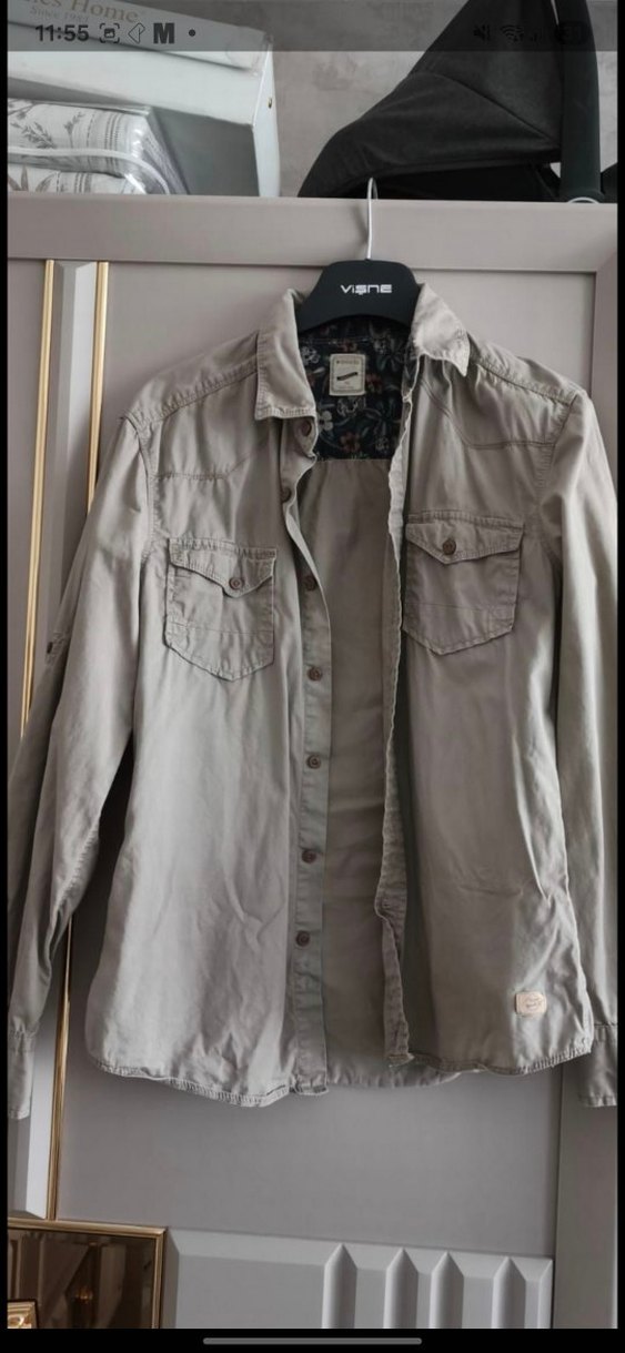 Bej Pamuklu Erkek Düğmeli Gömlek defakto - Görsel 3